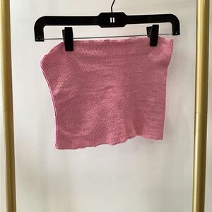 Pink Knit Tube Top